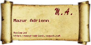 Mazur Adrienn névjegykártya